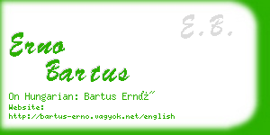 erno bartus business card